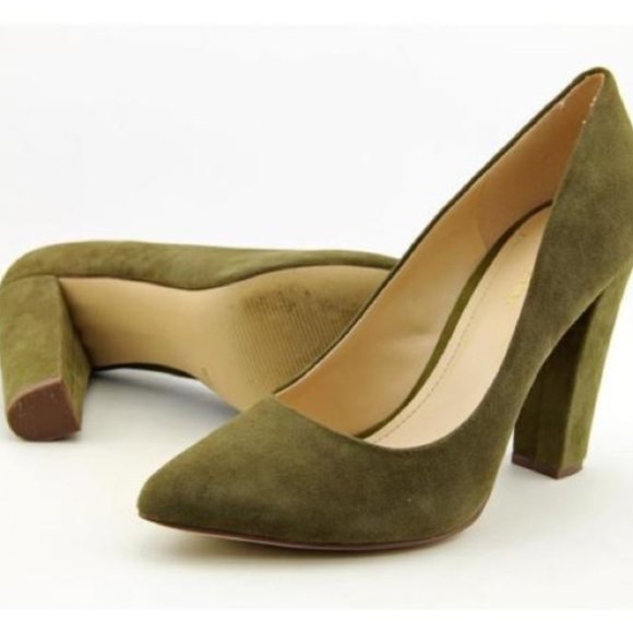 BCBGeneration Clarice Olive/Army Green Suede Pumps - Picture 2 of 10